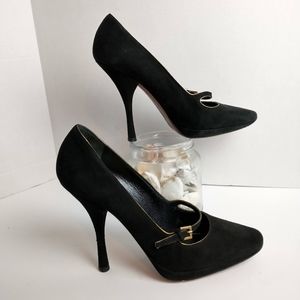 Louis Vuitton heels suede pumps stunning sz 8 Louis heels vintage